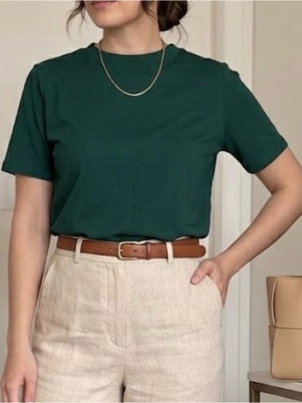 Vintage 80's Top Boxy Green Short Sleeves Oversized Shape Bright